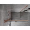 Mexen Mist-F folding left shower cabin 110 x 80 cm, transparent, brushed copper - 8A6T-110-080-65-00-L