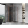 Mexen Mist-F foldable shower cubicle left 90 x 90 cm, transparent, brushed copper - 8A6T-090-090-65-00-L