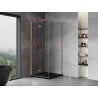 Mexen Mist-F folding shower cabin left 95 x 95 cm, transparent, brushed copper - 8A6T-095-095-65-00-L