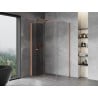 Mexen Mist-F foldable shower enclosure left 90 x 100 cm, transparent, brushed copper - 8A6T-090-100-65-00-L