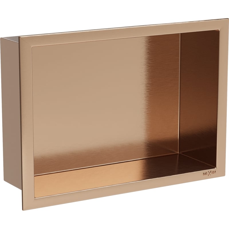 Mexen X-Wall-R niche shelf with flange 30 x 20 cm, brushed copper - 19C0302010