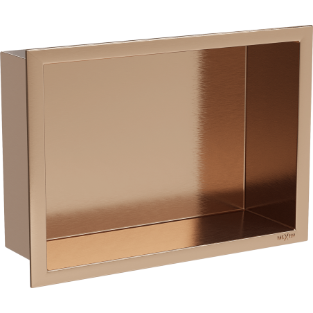 Mexen X-Wall-R niche shelf with flange 30 x 20 cm, brushed copper - 19C0302010