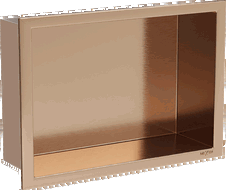 Mexen X-Wall-R niche shelf with flange 30 x 20 cm, brushed copper - 19C0302010