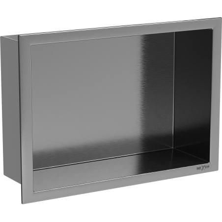 Mexen X-Wall-R recessed shelf with flange 30 x 20 cm, brushed gun gray - 19E0302010