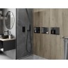 Mexen X-Wall-R recessed shelf with flange 30 x 20 cm, brushed gun gray - 19E0302010