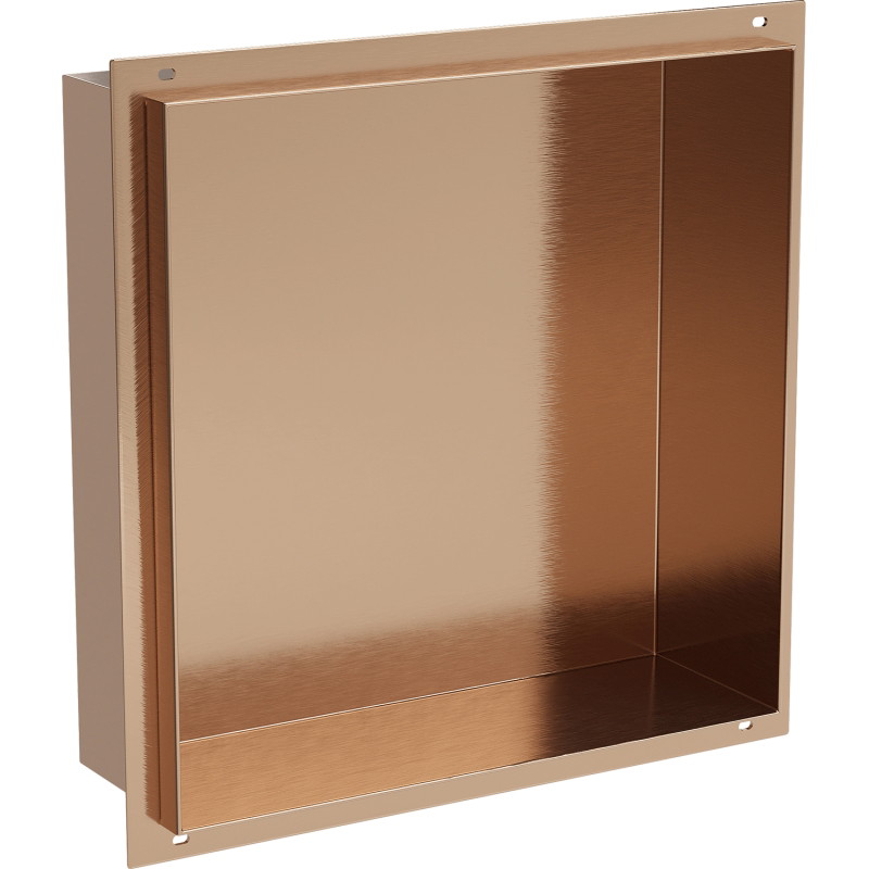 Mexen X-Wall-NR recessed shelf without flange 30 x 30 cm, brushed copper - 19C1303010