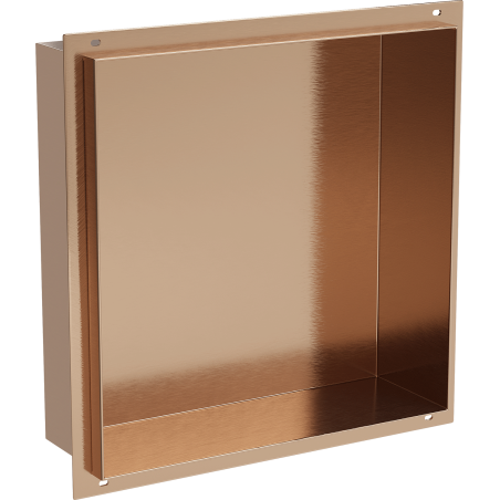 Mexen X-Wall-NR recessed shelf without flange 30 x 30 cm, brushed copper - 19C1303010