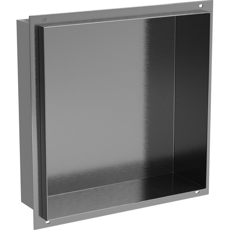Mexen X-Wall-NR recess shelf without flange 30 x 30 cm, brushed gun gray - 19E1303010