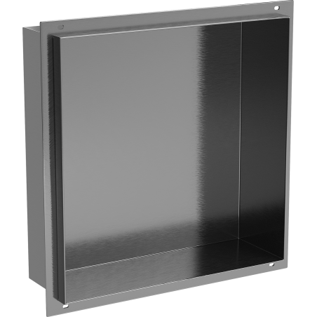 Mexen X-Wall-NR recess shelf without flange 30 x 30 cm, brushed gun gray - 19E1303010