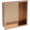 Mexen X-Wall-R recessed shelf with flange 30 x 30 cm, brushed copper - 19C0303010