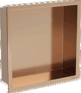 Mexen X-Wall-R recessed shelf with flange 30 x 30 cm, brushed copper - 19C0303010