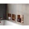 Mexen X-Wall-R recessed shelf with flange 30 x 30 cm, brushed copper - 19C0303010