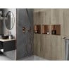 Mexen X-Wall-R recessed shelf with flange 30 x 30 cm, brushed copper - 19C0303010