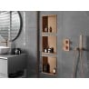 Mexen X-Wall-R recessed shelf with flange 30 x 30 cm, brushed copper - 19C0303010