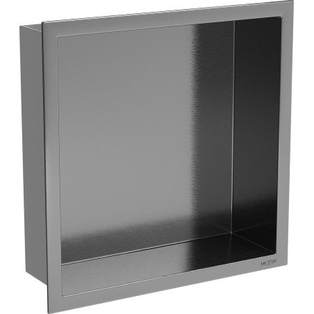 Mexen X-Wall-R recessed shelf with flange 30 x 30 cm, brushed gun gray - 19E0303010
