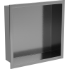 Mexen X-Wall-R recessed shelf with flange 30 x 30 cm, brushed gun gray - 19E0303010