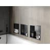 Mexen X-Wall-R recessed shelf with flange 30 x 30 cm, brushed gun gray - 19E0303010