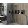 Mexen X-Wall-R recessed shelf with flange 30 x 30 cm, brushed gun gray - 19E0303010