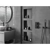 Mexen X-Wall-R recessed shelf with flange 30 x 30 cm, brushed gun gray - 19E0303010
