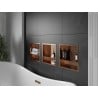 Mexen X-Wall-R recessed shelf with flange and shelf 30 x 30 cm, brushed copper - 19C0303010S