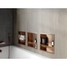 Mexen X-Wall-R recessed shelf with flange and shelf 30 x 30 cm, brushed copper - 19C0303010S