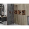 Mexen X-Wall-R recessed shelf with flange and shelf 30 x 30 cm, brushed copper - 19C0303010S