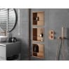 Mexen X-Wall-R recessed shelf with flange and shelf 30 x 30 cm, brushed copper - 19C0303010S