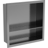 Mexen X-Wall-R recessed shelf with flange and shelf 30 x 30 cm, brushed gun gray - 19E0303010S