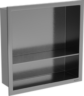 Mexen X-Wall-R recessed shelf with flange and shelf 30 x 30 cm, brushed gun gray - 19E0303010S