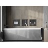 Mexen X-Wall-R recessed shelf with flange and shelf 30 x 30 cm, brushed gun gray - 19E0303010S