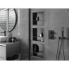 Mexen X-Wall-R recessed shelf with flange and shelf 30 x 30 cm, brushed gun gray - 19E0303010S