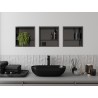 Mexen X-Wall-R recessed shelf with flange and shelf 30 x 30 cm, brushed gun gray - 19E0303010S