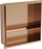 Mexen X-Wall-NR recessed shelf without flange with shelf 30 x 30 cm, brushed copper - 19C1303010S