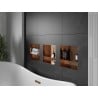 Mexen X-Wall-NR recessed shelf without flange with shelf 30 x 30 cm, brushed copper - 19C1303010S