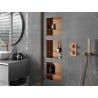 Mexen X-Wall-NR recessed shelf without flange with shelf 30 x 30 cm, brushed copper - 19C1303010S