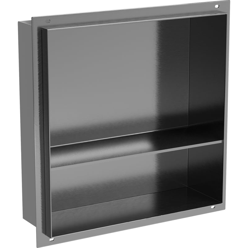 Mexen X-Wall-NR niche shelf without flange with 30 x 30 cm shelf, gun gray brushed - 19E1303010S