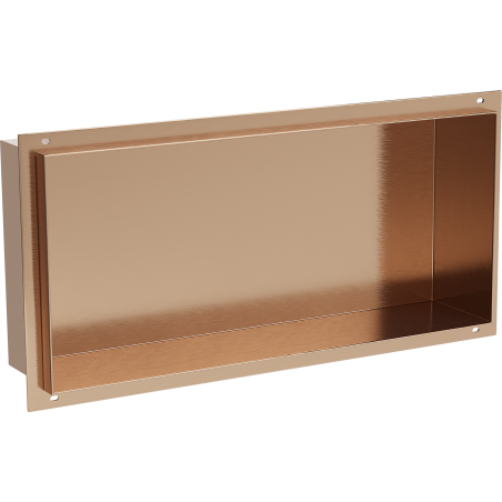 Mexen X-Wall-NR recessed shelf without flange 45 x 20 cm, brushed copper - 19C1452010