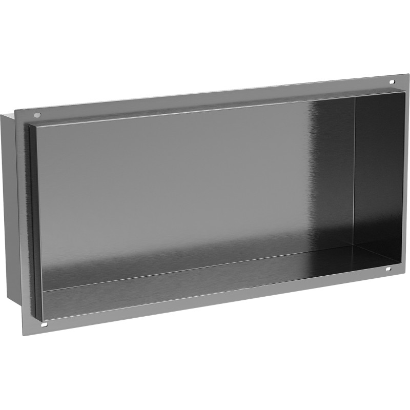 Mexen X-Wall-NR recess shelf without flange 45 x 20 cm, gun gray brushed - 19E1452010