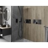 Mexen X-Wall-NR recess shelf without flange 45 x 20 cm, gun gray brushed - 19E1452010