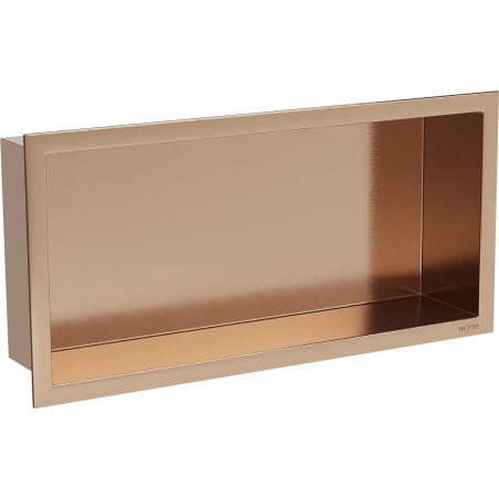 Mexen X-Wall-R recessed shelf with flange 45 x 20 cm, brushed copper - 19C0452010