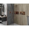 Mexen X-Wall-R recessed shelf with flange 45 x 20 cm, brushed copper - 19C0452010