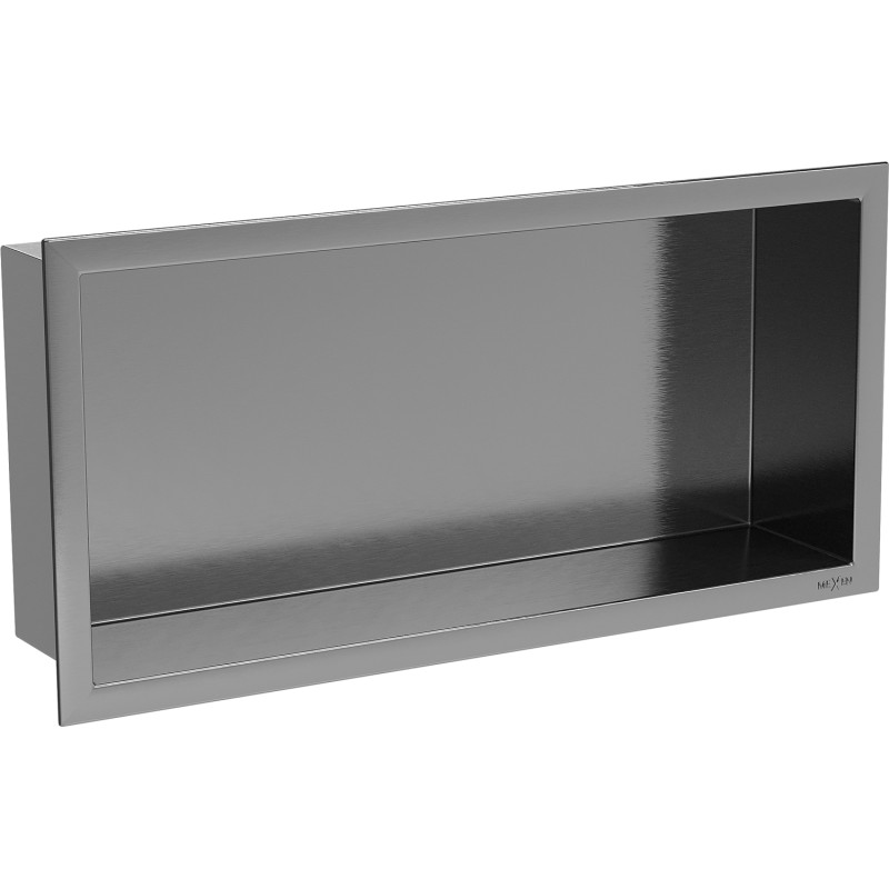 Mexen X-Wall-R recessed shelf with flange 45 x 20 cm, brushed gun gray - 19E0452010