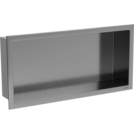 Mexen X-Wall-R recessed shelf with flange 45 x 20 cm, brushed gun gray - 19E0452010