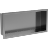 Mexen X-Wall-R recessed shelf with flange 45 x 20 cm, brushed gun gray - 19E0452010