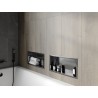 Mexen X-Wall-R recessed shelf with flange 45 x 20 cm, brushed gun gray - 19E0452010
