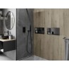Mexen X-Wall-R recessed shelf with flange 45 x 20 cm, brushed gun gray - 19E0452010