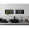 Mexen X-Wall-R recessed shelf with flange 45 x 20 cm, brushed gun gray - 19E0452010