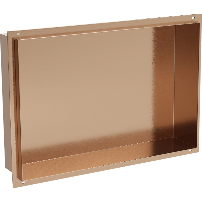 Mexen X-Wall-NR recessed shelf without flange 45 x 30 cm, brushed copper - 19C1453010