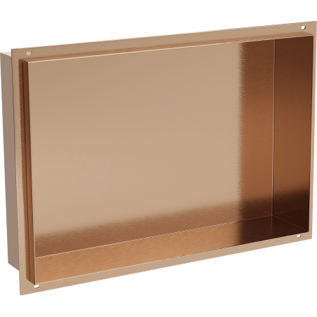 Mexen X-Wall-NR recessed shelf without flange 45 x 30 cm, brushed copper - 19C1453010