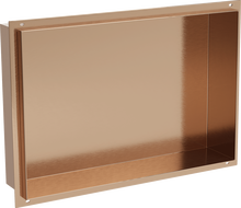 Mexen X-Wall-NR recessed shelf without flange 45 x 30 cm, brushed copper - 19C1453010